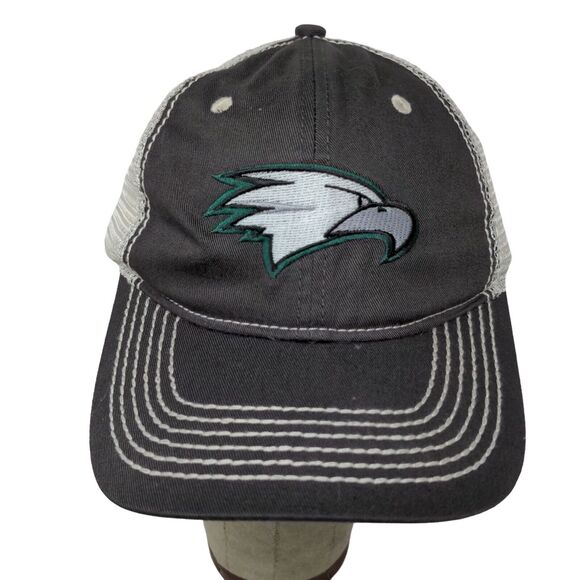 BSN Sports Team Work ZEF Eagle Bird Logo Gray White Strap Back Hat Cap One Size - Picture 1 of 11